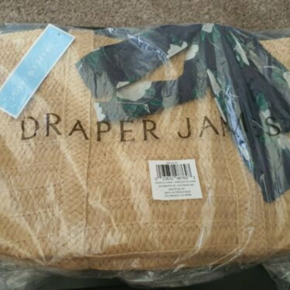 Draper James Straw Bag with Floral Scarf